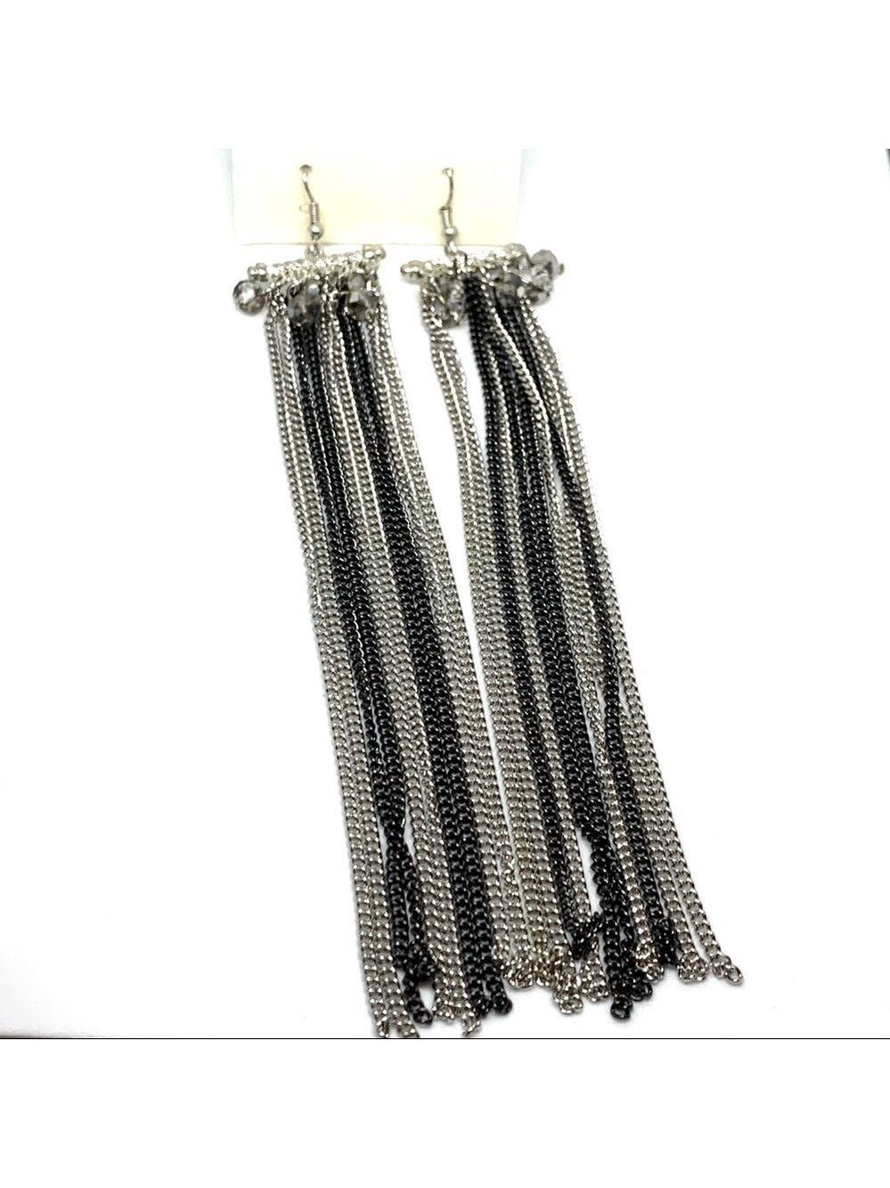 NEW-MULTI Chains Rhinestones Chandelier Earrings